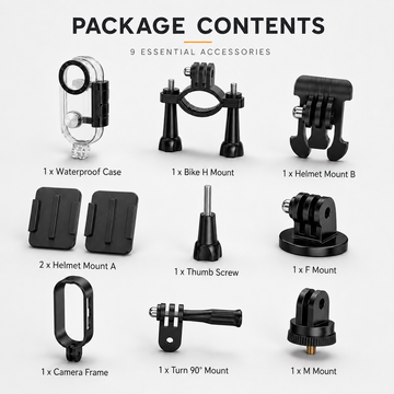 Mount & Waterproof Kit package contents