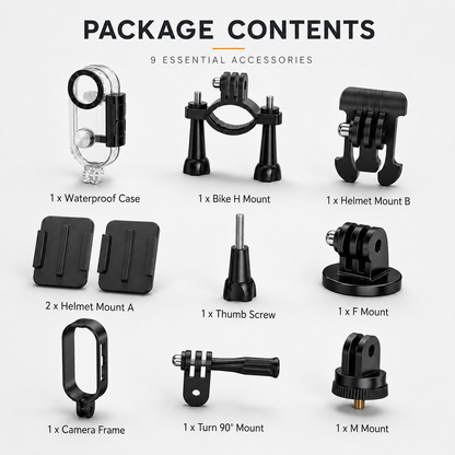 Mount & Waterproof Kit package contents