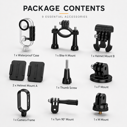 Mount & Waterproof Kit package contents