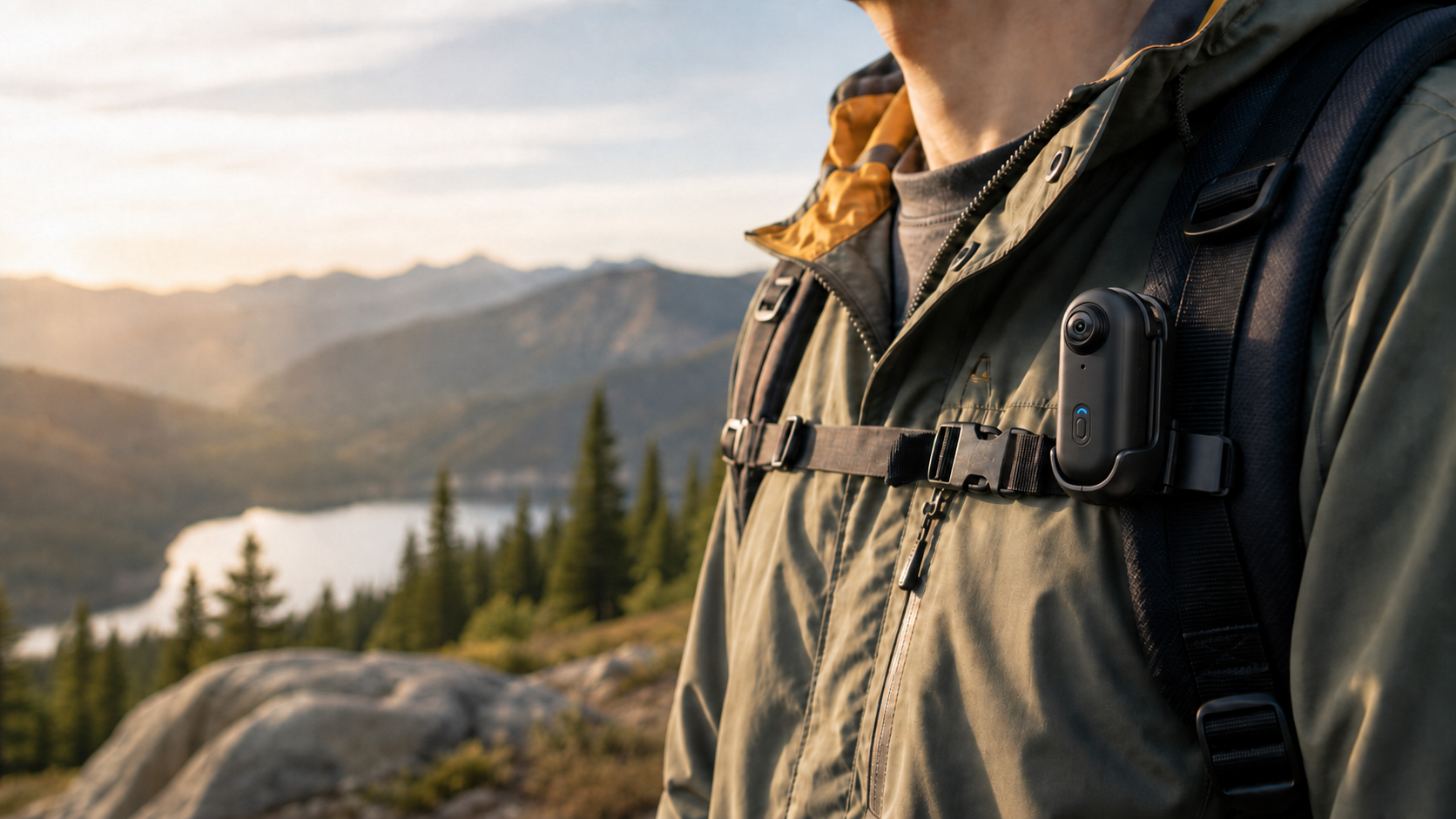 POVIA Mini V3 clipped to clothing outdoors